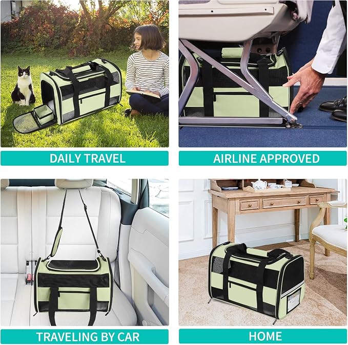 20" Large Soft Sided Cat Carrier Pet Carrier - Image 6