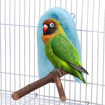 2Pcs Comfort Corner Fleece Bird Blanket Parrot Cage Snuggle Hut Warm Bird Nest - Image 6