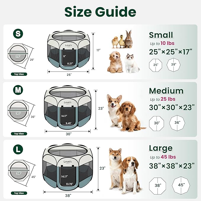 Love's cabin Pet Puppy Dog Playpen, Medium Dog Tent Crates Cage Indoor/Outdoor - Image 2