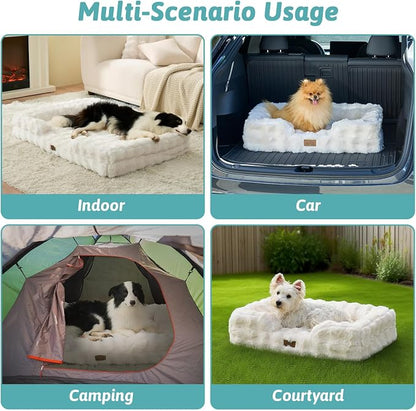 Orthopedic Dog Bed for Large Medium Size Dog, Soft and Warm Faux Fur Sofa for - Image 8