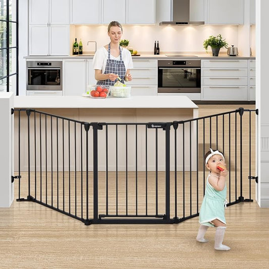 COMOMY 80" Extra Wide Baby Gate, Dog Gate by COMOMY