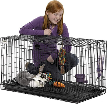 MidWest Homes for Pets Medium Wabbitat Rabbit Cage, Grid Mesh Floor, Removable - Image 2
