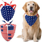American Flag Dog Bandanas, 4th of July Dog Bandana, Large Summer Triangle by CozyHaus