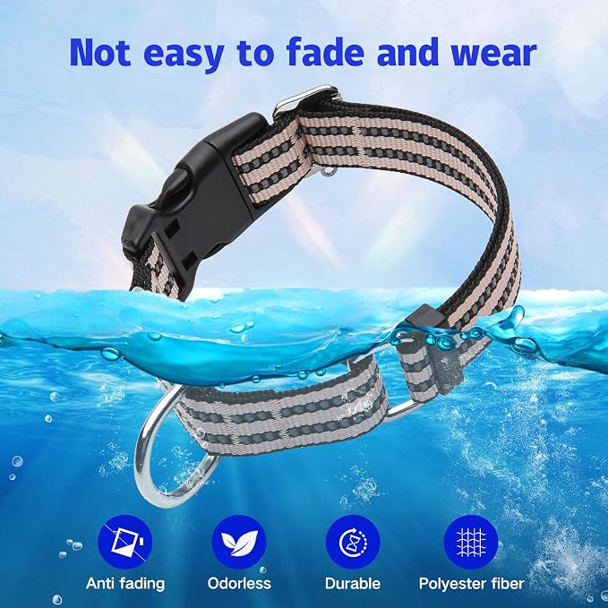 Martingale Dog Collar, Adjustable Nylon Reflective Collar - Image 7