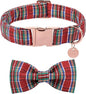 Christmas Plaid Dog Collar by UPURARAPUP