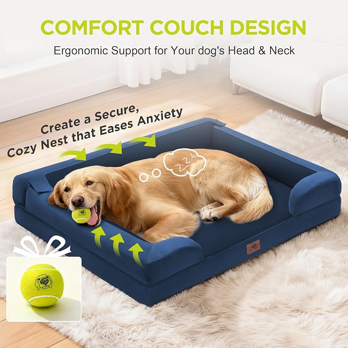 Orthopedic Dog Beds for Large Medium Dogs, Big Waterproof Memory Foam Pet Couch - Image 7
