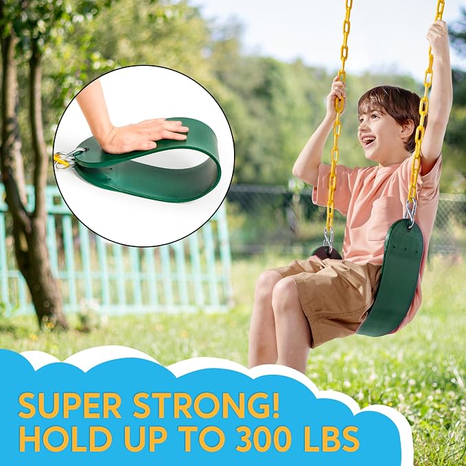 TURFEE 2 Pack Green Swing Seats Heavy Duty - Image 2
