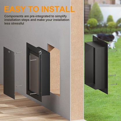 Cat Door for Wall, All Aluminum Doggy Doggie Pet Door Small Dog Door, - Image 8