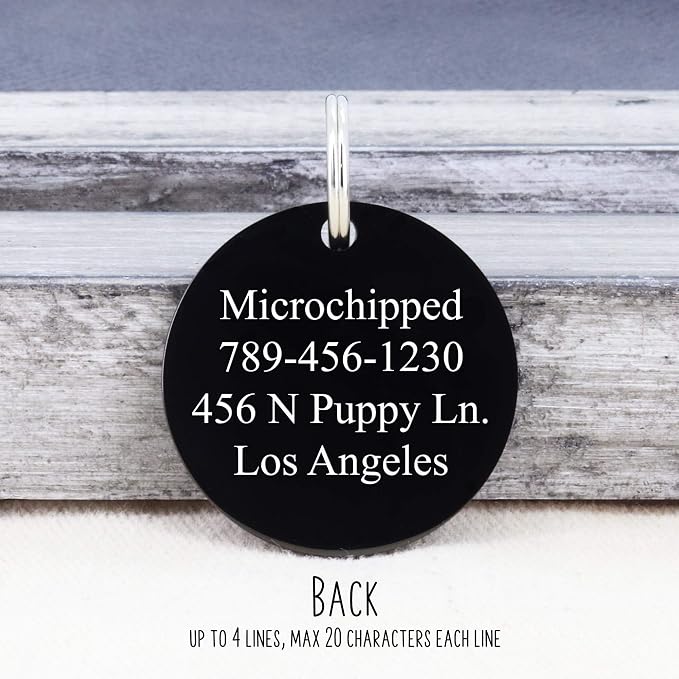 Ultra Joys Stainless Steel Pet ID Tag Dog Name Tags Personalized Front & Back - Image 3