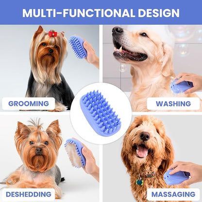 Dog Grooming Bath Brush, Pet Rubber Brush - Image 3