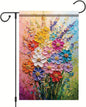12x18 Inch Spring Garden Flag Colorful Flower Oil Painting Style Yard Banner by StarlitPatio