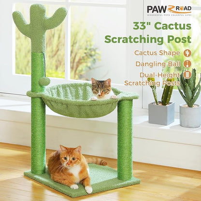PAWZ Road Cactus Cat Tree, 33 Inchs Cat Tower - Image 6