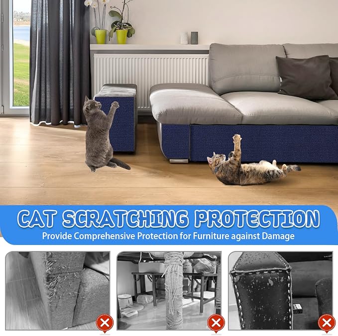 Climbing Cat Scratcher Mat Trimmable Cat Scratching Post Carpet 78.7’’x15.8’’ - Image 5