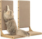Zakkart 2-Pack Cat Scratching Board, 25.6'' Tall Cardboard L Shape Vertical Cat by Zakkart