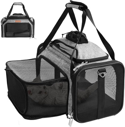 PETUX Top and Side Expandable Pet Carrier by PETUX
