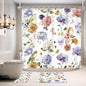 4 PCS Purple Floral Birds Bathroom Set by Ufeela