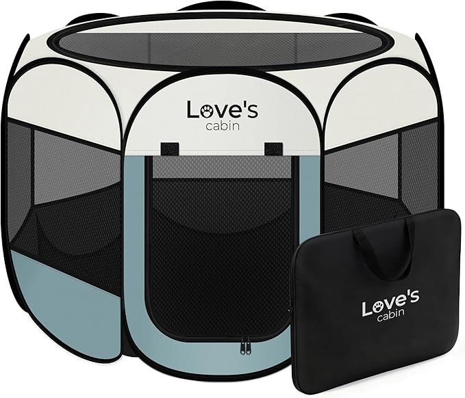 Love's cabin Pet Puppy Dog Playpen, Medium Dog Tent Crates Cage Indoor/Outdoor by Lovescabin
