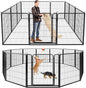 Dog Playpen Outdoor Extra Wide 12 Piece Panels Heavy Duty Dog Fence 47" Height by Committedtobetterpetlife