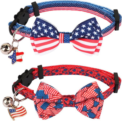 ADOGGYGO American Flag Cat Collars by ADOGGYGO