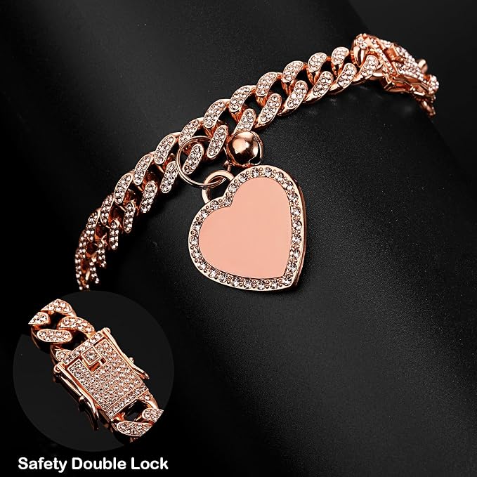 Hillban Dog Chain Gold-Plated Diamond Collar - Image 2