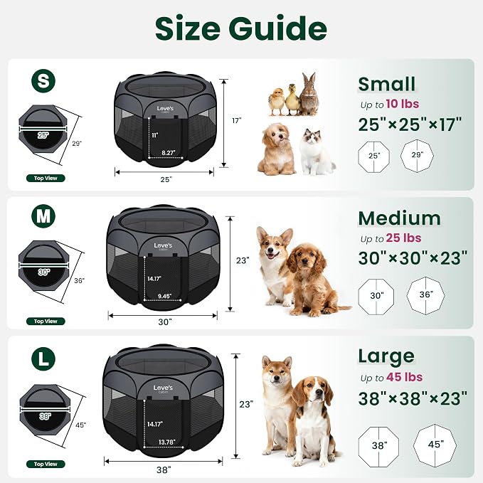 Love's cabin Pet Puppy Dog Playpen, Small Dog Tent Crates Cage Indoor/Outdoor - Image 2