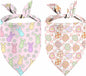 Easter Dog Bandana, 2 Pack Adjustable Holiday Party Pets Rabbit Easter Egg by Unknown