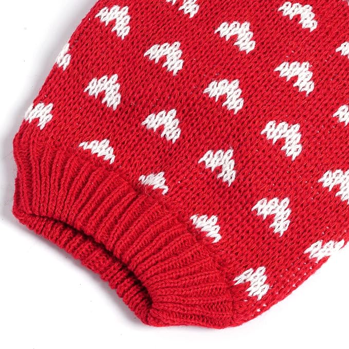 Dxhycc Dog Knitted Heart Sweater Puppy Sweater Warm Soft Pet Holiday Clothes - Image 6