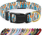 Reflective Dog Collar for Medium Dogs, Cute Boho Adjustable Heavy-Duty Nylon by TMOODEL