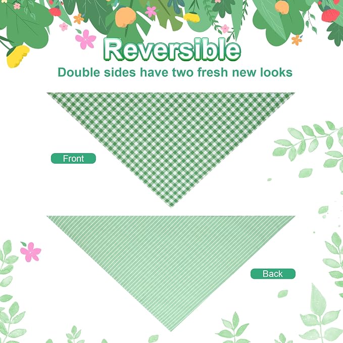 Dog Bandana Green XLarge 1PCS, Summer Spring Scarf - Image 6