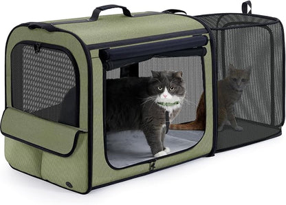Pecute Dog Car Carrier Stable and Light Weight, Expandable Extra Space Dog by pecute