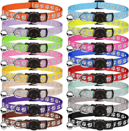 16 PCS Breakaway Cat Collars by QDYU