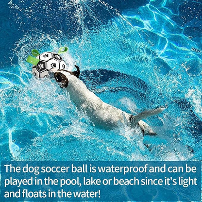 QDAN Dog Soccer Balls Toy with Bell Inside, Outdoor Interactive Toys - Image 8