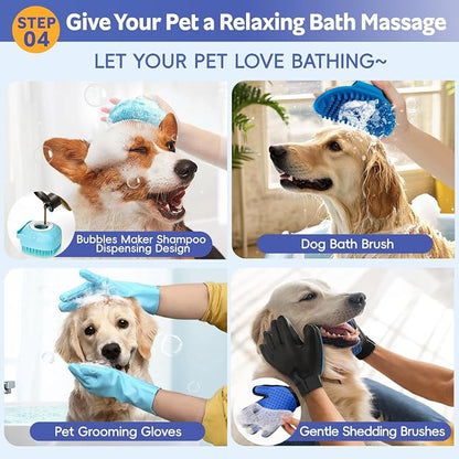Dog Brush for Shedding 13pcs Bath Grooming Kit - Image 6