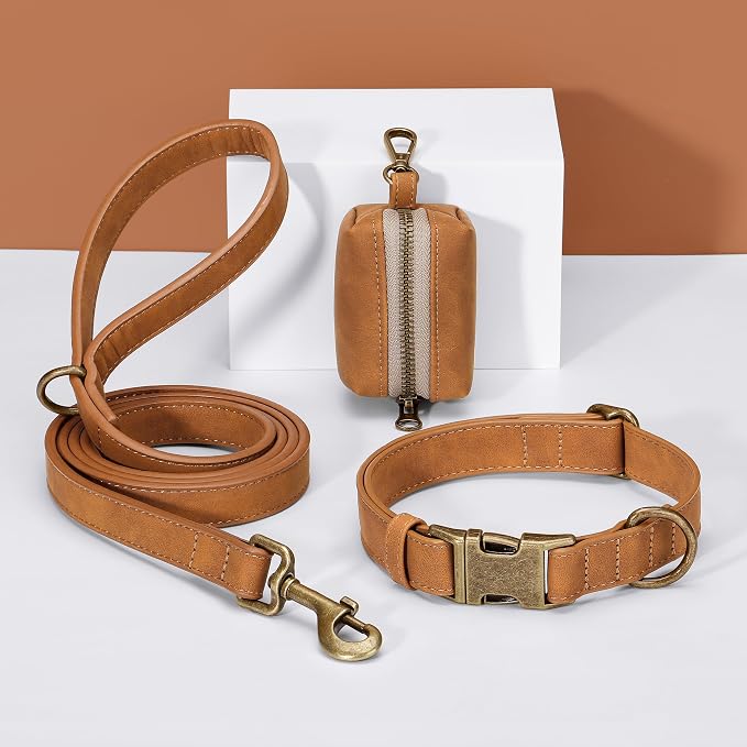 Didog Soft PU Leather Dog Collar, Stylish Quick Released Dog Collar - Image 5