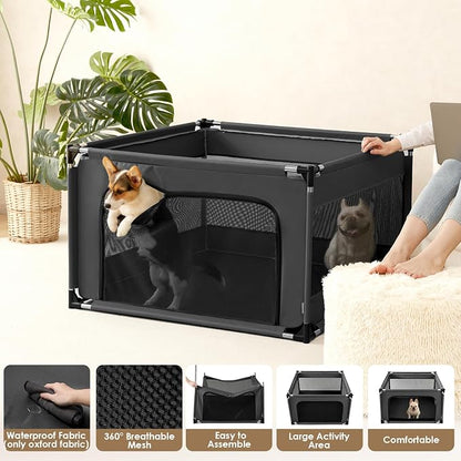EHEYCIGA 42x42x26 Inches Puppy Playpen Without Top Cover - Image 2