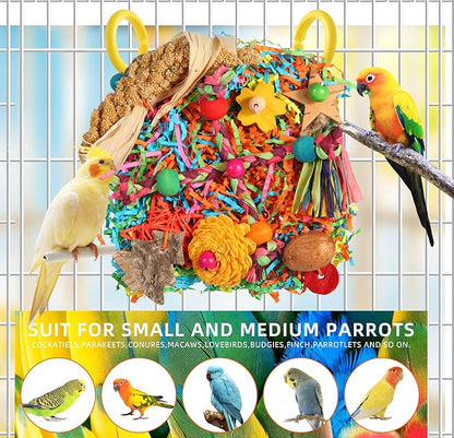 Bird Toys, Parakeet Toys Bird Foraging Toys Grass Mat Climbing Wall - Image 3