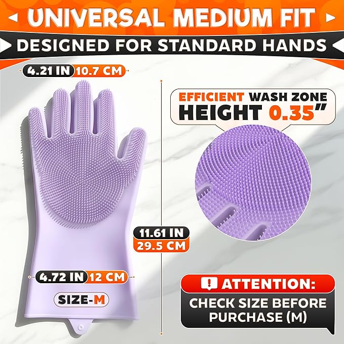 ALPENKOK Silicone Dish Gloves - Image 2