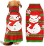 Dog Christmas Sweater Cute Snowman Puppy Cat Costume Boy Girls Xmas Holiday Pet by DOGGYZSTYLE