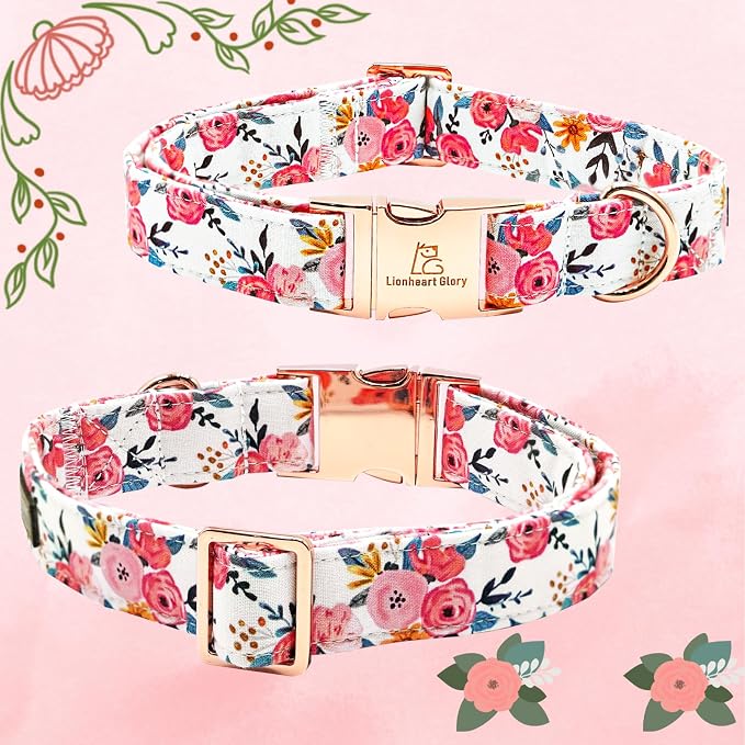 Lionheart glory Dog Collar Bow Collar Floral Dog Collar - Image 5