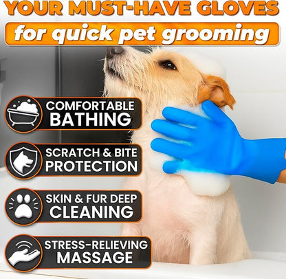 Cat & Dog Washing Gloves for Bathing – 2-in-1 Design Dog Scrubbing Gloves for - Image 4