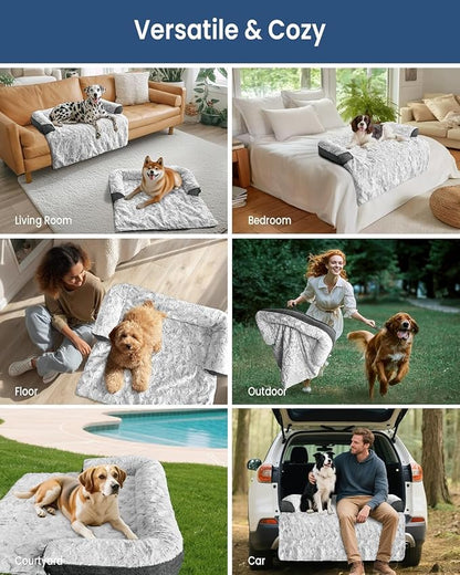 Calming Small Dog Bed for Couch, 35 x 31 inch Removable Couch Cover for Dogs - Image 7