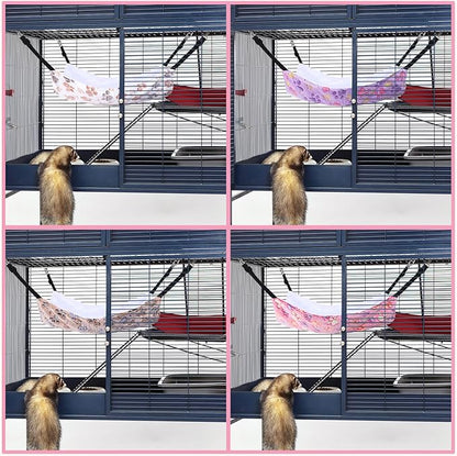 Geelin 4 Pcs Cat Hammock for Cage Hanging Soft Pet Hammock Bed - Image 7