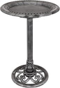 Alpine Corporation TEC116GR Outdoor Pedestal Birdbath w/Scrollwork Base and by AlpineCorporation