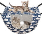 JSPYFITS Cat Cage Hammock with Ball, Double Layer Hanging Adjustable Soft Pet by JSPYFITS