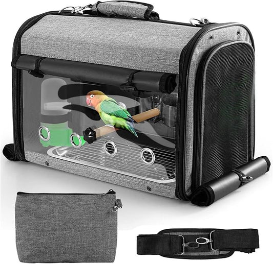 Sanmoncare Bird Carrier Bag Cockatiel Travel Cage by Sanmoncare
