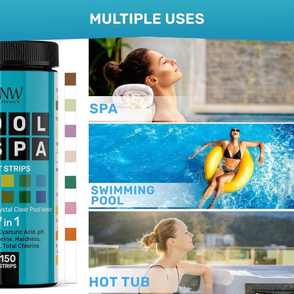 JNW 7-in-1 Pool Test Strips, 150 Quick & Accurate Test Strips - Image 5