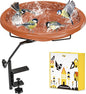 iBorn Bird Bath for Outside, Deck Mounted Bird Bath 12in，Birds Baths for by iBorn