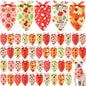 Weewooday 50 Pcs Thanksgiving Fall Dog Bandanas Bulk by Weewooday