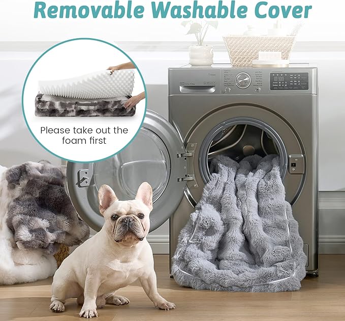 Self Warming Dog Bed for Large Size Dog, Faux Fur Orthopedic Puppy Sofa - Image 6