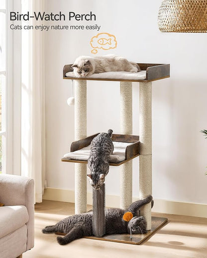 FourFurPets 43.7" Cat Tree, Modern Cat Tree Tower, Cat Tower - Image 2